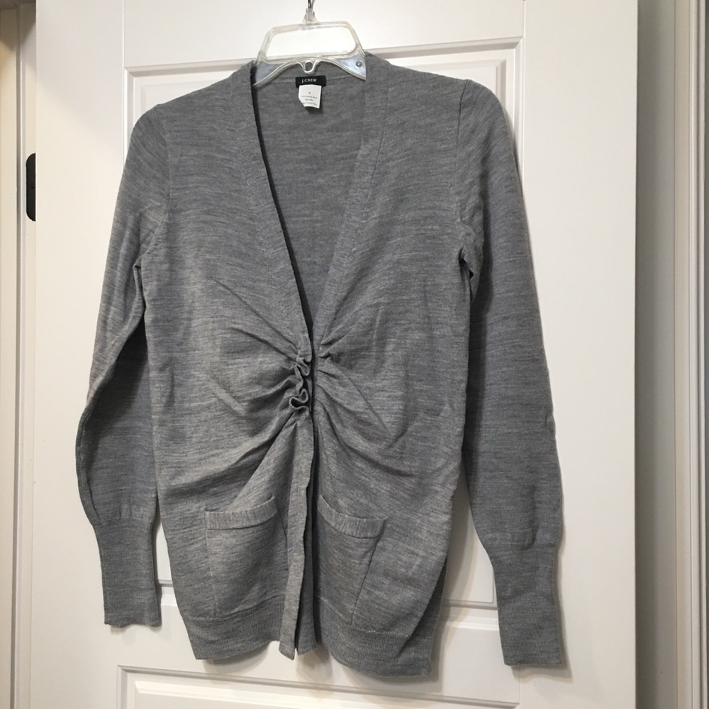 J.Crew shirred wool cardigan, S